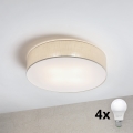 Brilagi - LED Stropní svítidlo SIRIJA 4xE27/15W/230V pr. 60 cm krémová