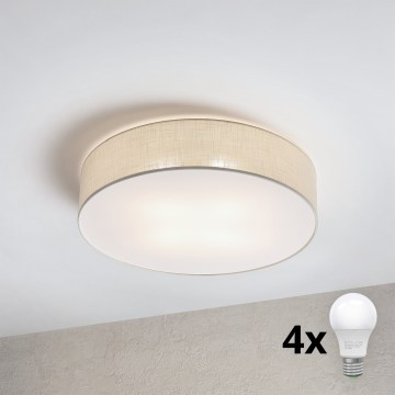 Brilagi - LED Stropní svítidlo SIRIJA 4xE27/60W/230V pr. 60 cm krémová