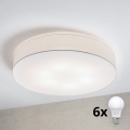Brilagi - LED Stropní svítidlo SIRIJA 6xE27/60W/230V pr. 80 cm bílá