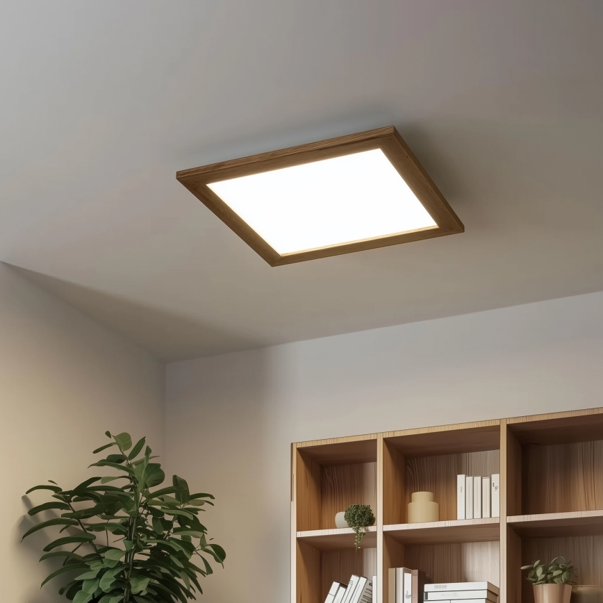 Brilagi - LED Stropní svítidlo SLIMFRAME WOOD LED/36W/230V 49,5x49,5 cm hnědá