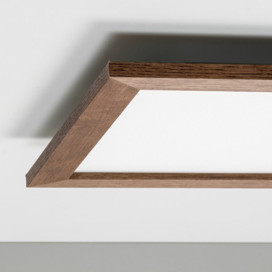 Brilagi - LED Stropní svítidlo SLIMFRAME WOOD LED/36W/230V 49,5x49,5 cm tmavě hnědá