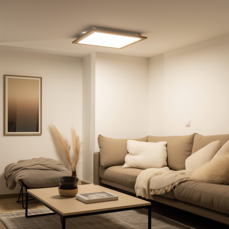 Brilagi - LED Stropní svítidlo SLIMFRAME WOOD LED/58W/230V 64x64 cm hnědá