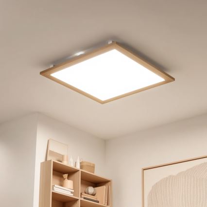 Brilagi - LED Stropní svítidlo SLIMFRAME WOOD LED/58W/230V 64x64 cm hnědá