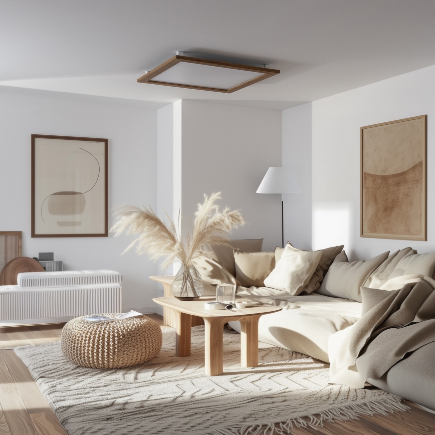 Brilagi - LED Stropní svítidlo SLIMFRAME WOOD LED/58W/230V 64x64 cm hnědá