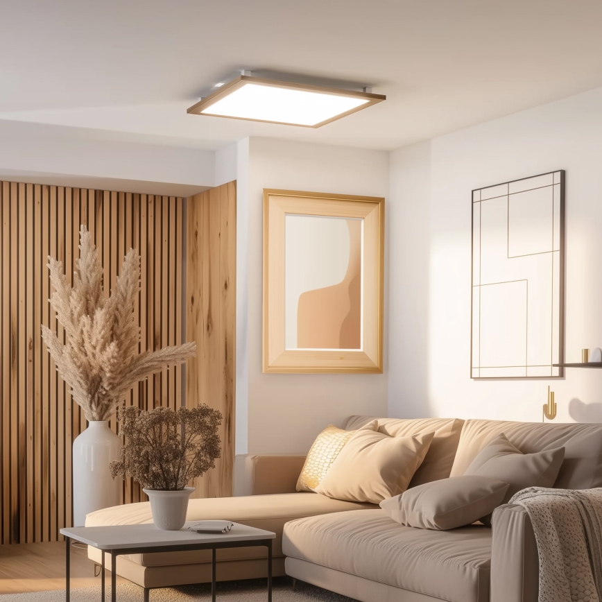 Brilagi - LED Stropní svítidlo SLIMFRAME WOOD LED/58W/230V 64x64 cm hnědá