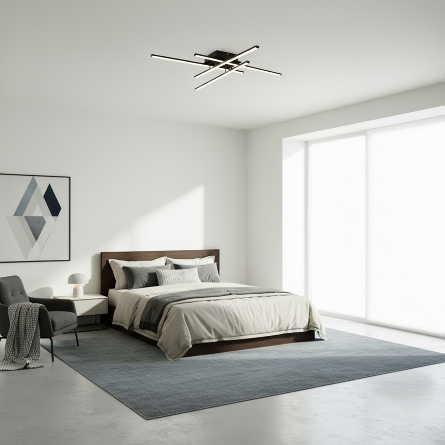 Brilagi - LED Stropní svítidlo STRIPES LED/37W/230V 68x68 cm černá