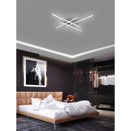 Brilagi - LED Stropní svítidlo STRIPES LED/37W/230V stříbrná