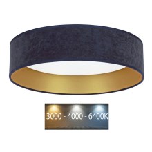 Brilagi - LED Stropní svítidlo VELVET LED/24W/230V pr. 40 cm 3000/4000/6400K modrá/zlatá