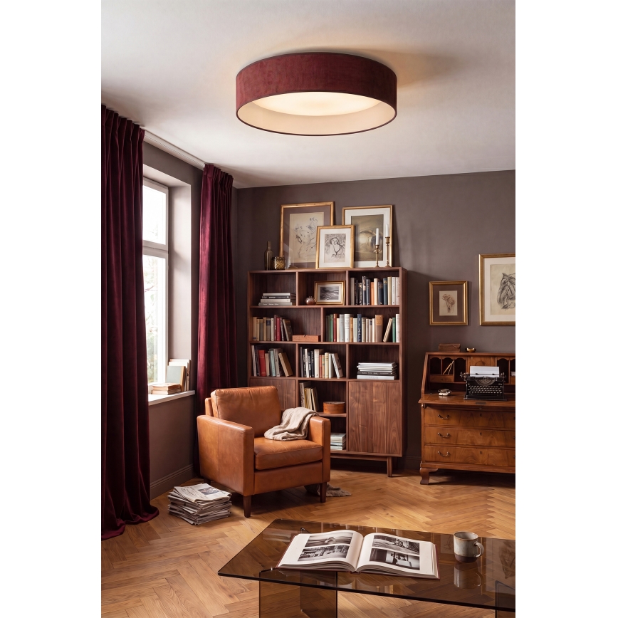 Brilagi - LED Stropní svítidlo VELVET SIMPLE LED/24W/230V 3000K pr. 45 cm vínová