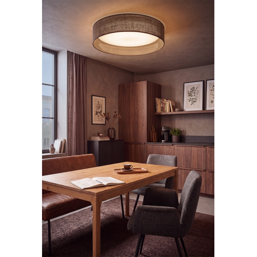 Brilagi - LED Stropní svítidlo VELVET SIMPLE LED/36W/230V 3000K pr. 55 cm hnědá