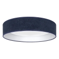 Brilagi - LED Stropní svítidlo VELVET SIMPLE LED/36W/230V 3000K pr. 55 cm modrá