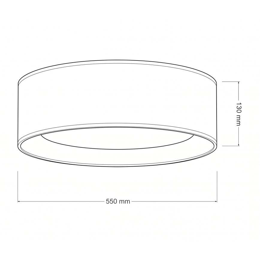 Brilagi - LED Stropní svítidlo VELVET SIMPLE LED/36W/230V 3000K pr. 55 cm šedá