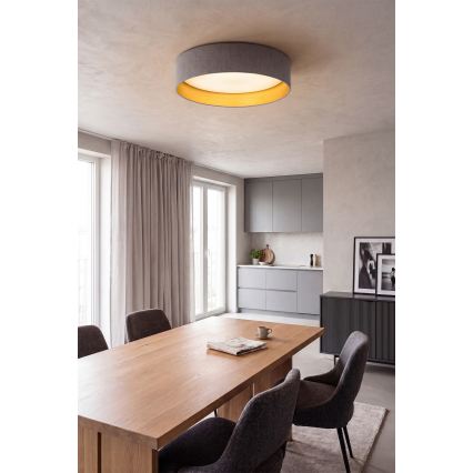 Brilagi - LED Stropní svítidlo VELVET SIMPLE LED/36W/230V 3000K pr. 55 cm šedá/zlatá