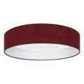 Brilagi - LED Stropní svítidlo VELVET SIMPLE LED/36W/230V 3000K pr. 55 cm vínová