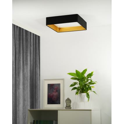 Brilagi - LED Stropní svítidlo VELVET SQUARE LED/24W/230V černá