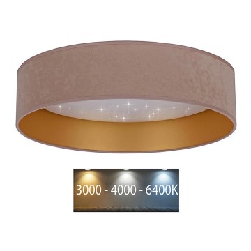 Brilagi - LED Stropní svítidlo VELVET STAR LED/24W/230V pr. 40 cm 3000K/4000K/6400K béžová/zlatá
