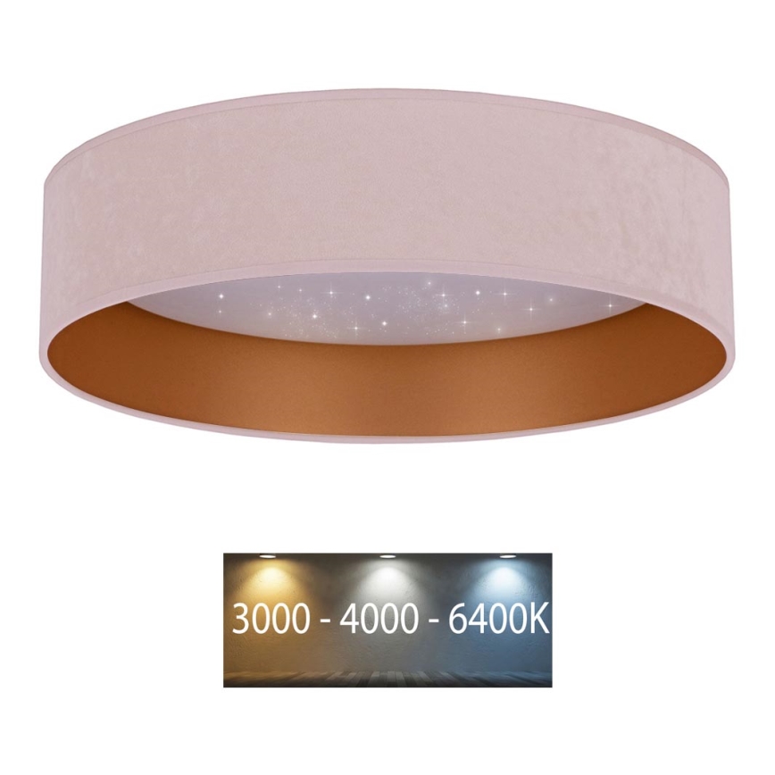 Brilagi - LED Stropní svítidlo VELVET STAR LED/24W/230V pr. 40 cm 3000K/4000K/6400K růžová/zlatá