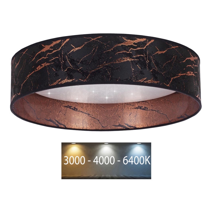 Brilagi - LED Stropní svítidlo VELVET STAR LED/36W/230V pr. 55 cm 3000K/4000K/6400K černá/měděná