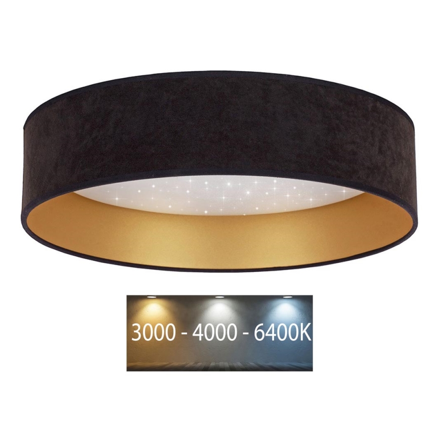 Brilagi - LED Stropní svítidlo VELVET STAR LED/36W/230V pr. 55 cm 3000K/4000K/6400K černá/zlatá