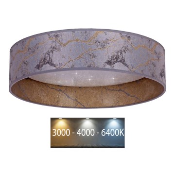 Brilagi - LED Stropní svítidlo VELVET STAR LED/36W/230V pr. 55 cm 3000K/4000K/6400K šedá/zlatá