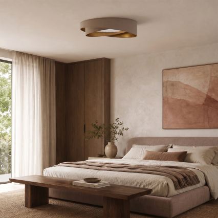 BRILAGI - LED Stropní svítidlo VELVET TWIST LED/24W/230V 4000K pr. 55 cm béžová/zlatá