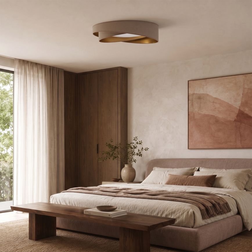 BRILAGI - LED Stropní svítidlo VELVET TWIST LED/24W/230V 4000K pr. 55 cm béžová/zlatá