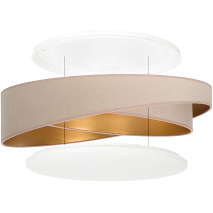 BRILAGI - LED Stropní svítidlo VELVET TWIST LED/24W/230V 4000K pr. 55 cm béžová/zlatá