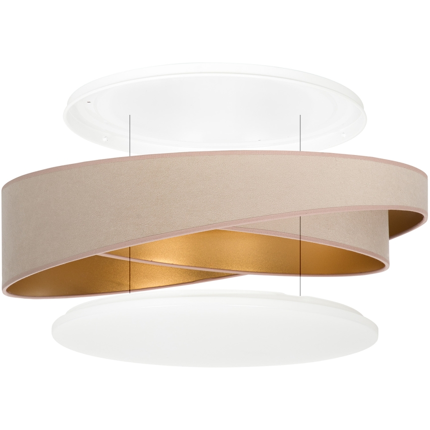 BRILAGI - LED Stropní svítidlo VELVET TWIST LED/24W/230V 4000K pr. 55 cm béžová/zlatá