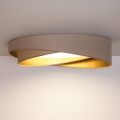 Brilagi - LED Stropní svítidlo VELVET TWIST LED/24W/230V 4000K pr. 55 cm béžová/zlatá