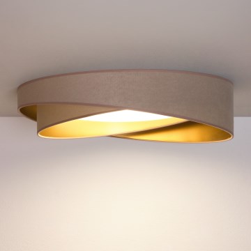Brilagi - LED Stropní svítidlo VELVET TWIST LED/24W/230V 4000K pr. 55 cm béžová/zlatá