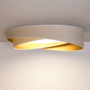 Brilagi - LED Stropní svítidlo VELVET TWIST LED/24W/230V 4000K pr. 55 cm bílá/zlatá