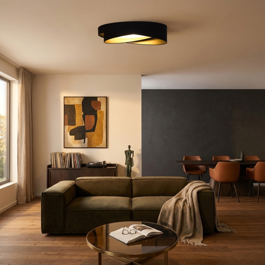 BRILAGI - LED Stropní svítidlo VELVET TWIST LED/24W/230V 4000K pr. 55 cm černá/zlatá