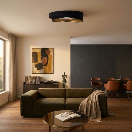 BRILAGI - LED Stropní svítidlo VELVET TWIST LED/24W/230V 4000K pr. 55 cm černá/zlatá
