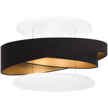BRILAGI - LED Stropní svítidlo VELVET TWIST LED/24W/230V 4000K pr. 55 cm černá/zlatá