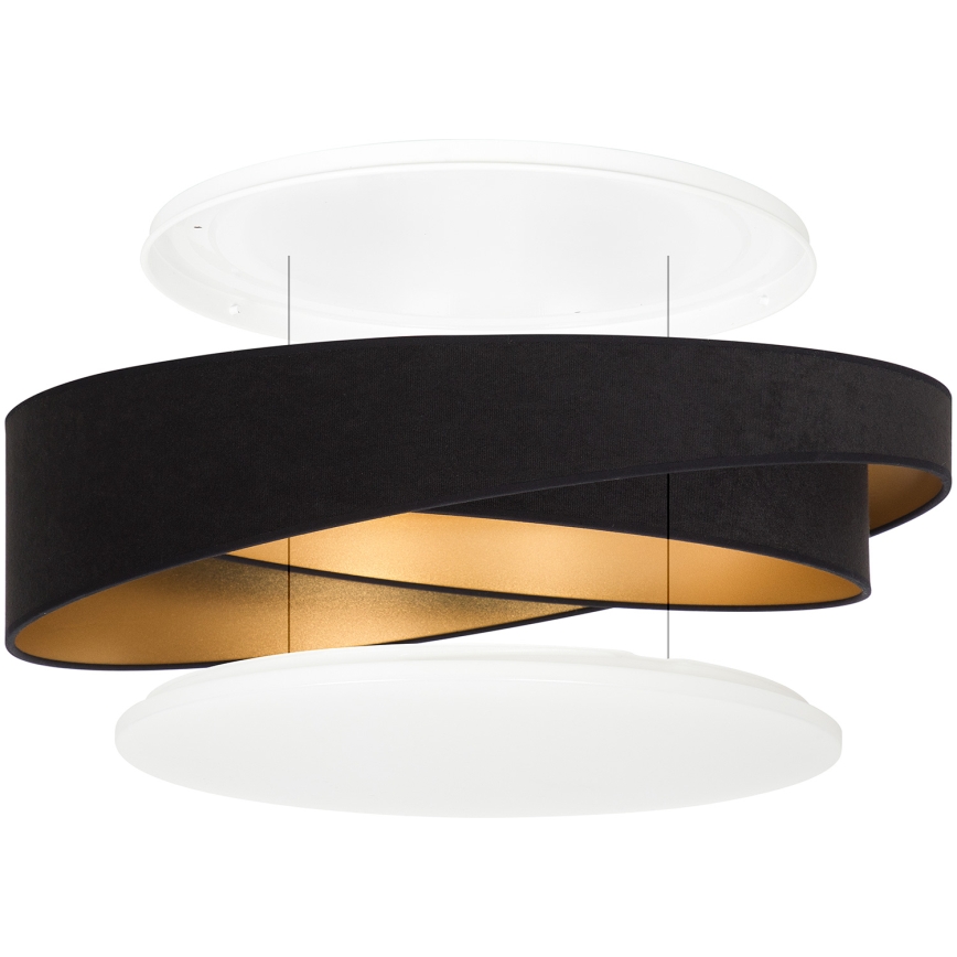 BRILAGI - LED Stropní svítidlo VELVET TWIST LED/24W/230V 4000K pr. 55 cm černá/zlatá