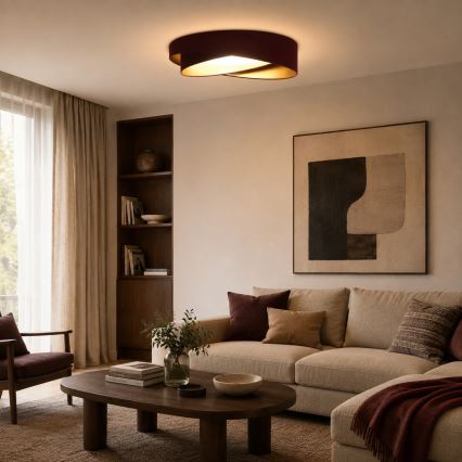 Brilagi - LED Stropní svítidlo VELVET TWIST LED/24W/230V 4000K pr. 55 cm hnědá/zlatá