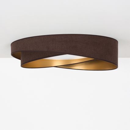 Brilagi - LED Stropní svítidlo VELVET TWIST LED/24W/230V 4000K pr. 55 cm hnědá/zlatá