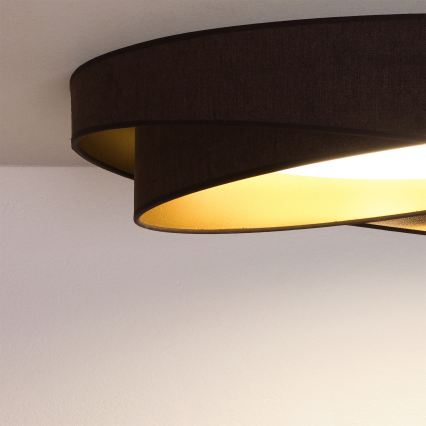 Brilagi - LED Stropní svítidlo VELVET TWIST LED/24W/230V 4000K pr. 55 cm hnědá/zlatá