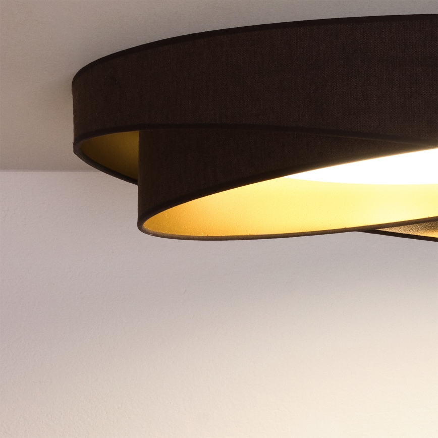 Brilagi - LED Stropní svítidlo VELVET TWIST LED/24W/230V 4000K pr. 55 cm hnědá/zlatá