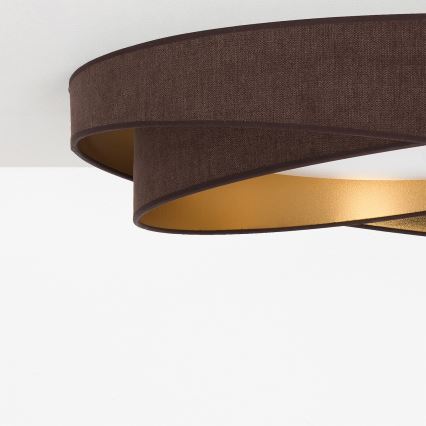Brilagi - LED Stropní svítidlo VELVET TWIST LED/24W/230V 4000K pr. 55 cm hnědá/zlatá