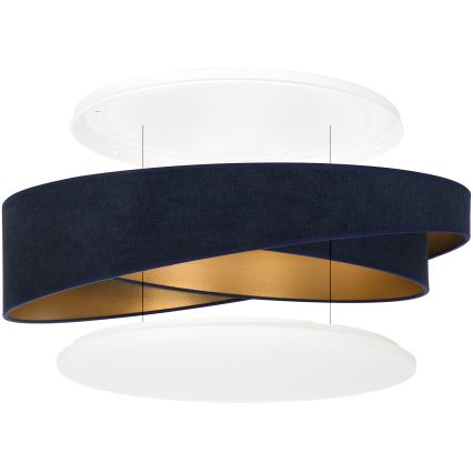 BRILAGI - LED Stropní svítidlo VELVET TWIST LED/24W/230V 4000K pr. 55 cm modrá/zlatá