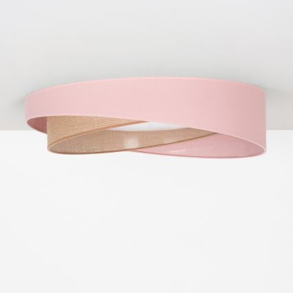 BRILAGI - LED Stropní svítidlo VELVET TWIST LED/24W/230V 4000K pr. 55 cm růžová/béžová