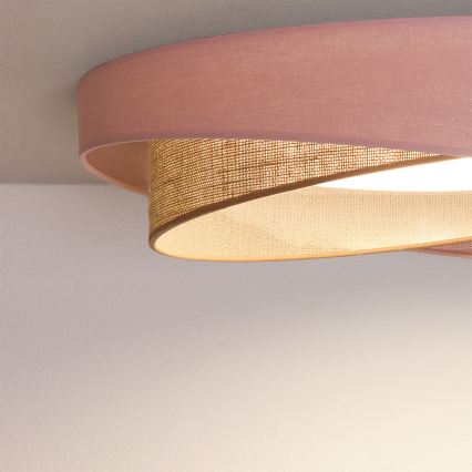 BRILAGI - LED Stropní svítidlo VELVET TWIST LED/24W/230V 4000K pr. 55 cm růžová/béžová