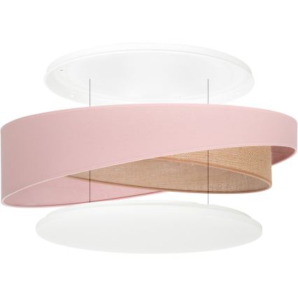 BRILAGI - LED Stropní svítidlo VELVET TWIST LED/24W/230V 4000K pr. 55 cm růžová/béžová