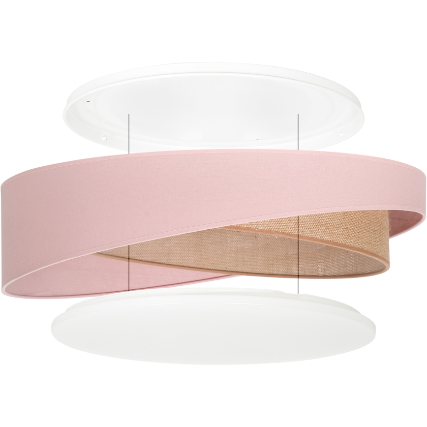 BRILAGI - LED Stropní svítidlo VELVET TWIST LED/24W/230V 4000K pr. 55 cm růžová/béžová