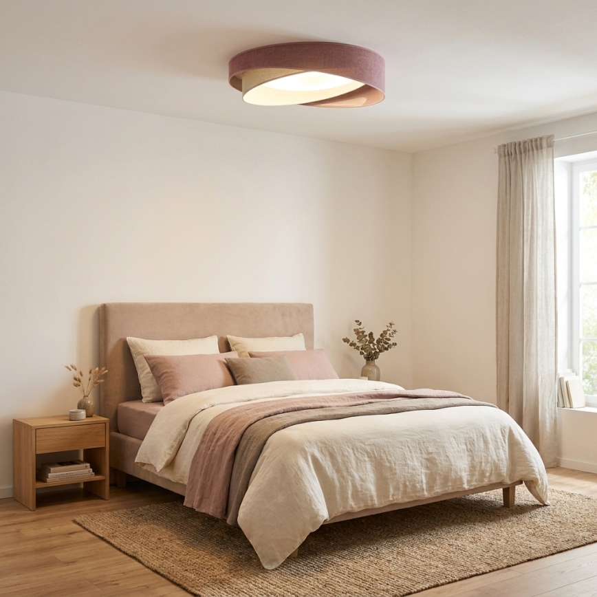 BRILAGI - LED Stropní svítidlo VELVET TWIST LED/24W/230V 4000K pr. 55 cm růžová/krémová