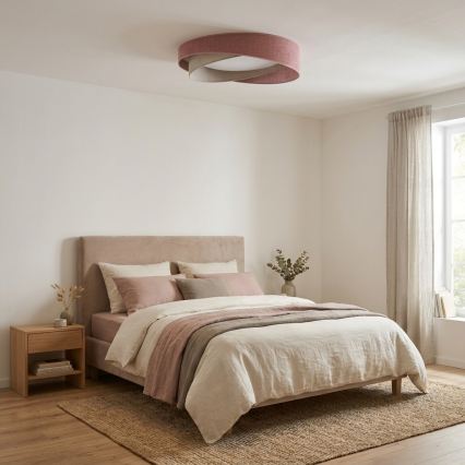 BRILAGI - LED Stropní svítidlo VELVET TWIST LED/24W/230V 4000K pr. 55 cm růžová/krémová