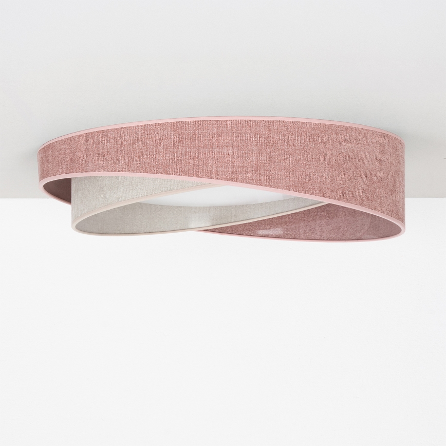 BRILAGI - LED Stropní svítidlo VELVET TWIST LED/24W/230V 4000K pr. 55 cm růžová/krémová