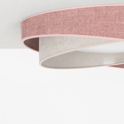 BRILAGI - LED Stropní svítidlo VELVET TWIST LED/24W/230V 4000K pr. 55 cm růžová/krémová