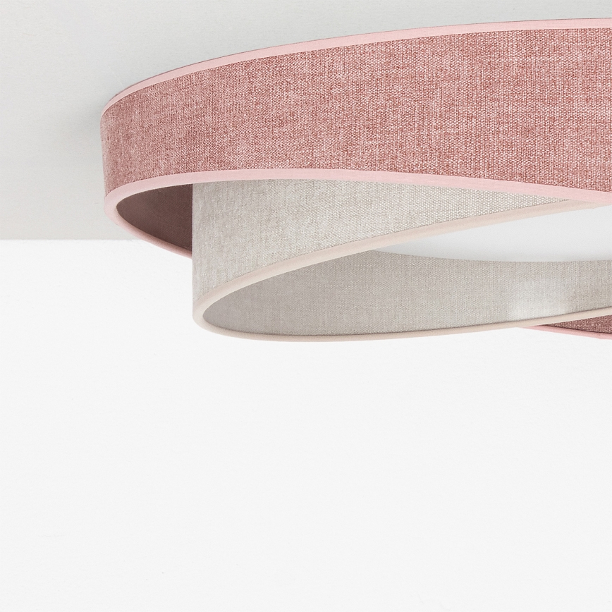 BRILAGI - LED Stropní svítidlo VELVET TWIST LED/24W/230V 4000K pr. 55 cm růžová/krémová